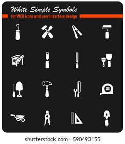work tools vector icons for user interface design