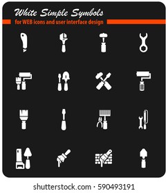 work tools vector icons for user interface design