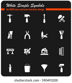 work tools vector icons for user interface design