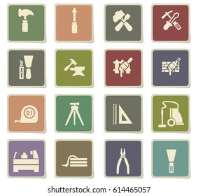work tools vector icons for user interface design