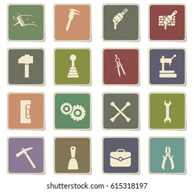 work tools vector icons for user interface design