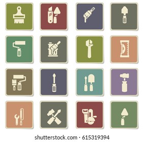 work tools vector icons for user interface design