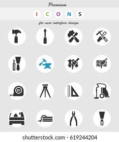 work tools vector icons for user interface design