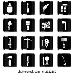 work tools vector icons for user interface design