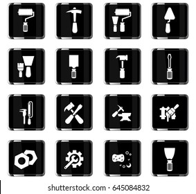 work tools vector icons for user interface design