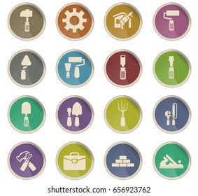 work tools vector icons for user interface design