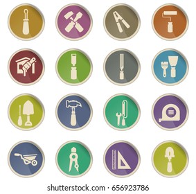 work tools vector icons for user interface design