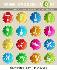 work tools web icons for user interface design