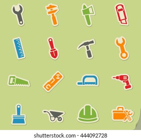 work tools web icons for user interface design