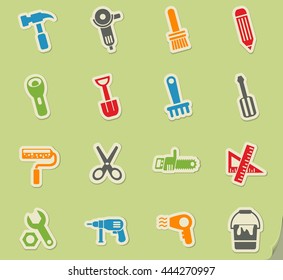 work tools web icons for user interface design