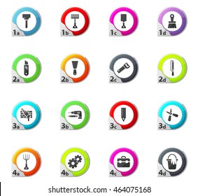 Work tools web icons for user interface design