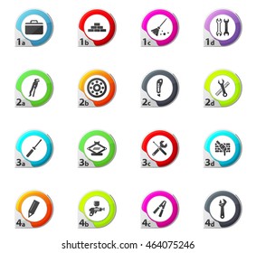 Work tools web icons for user interface design