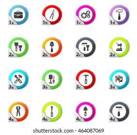 Work tools web icons for user interface design