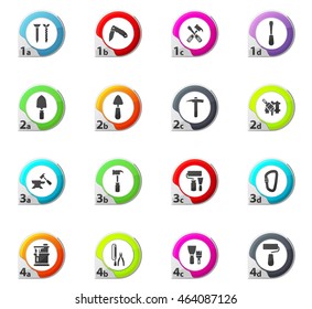Work tools web icons for user interface design