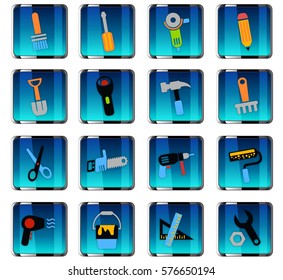 work tools web icons for user interface design