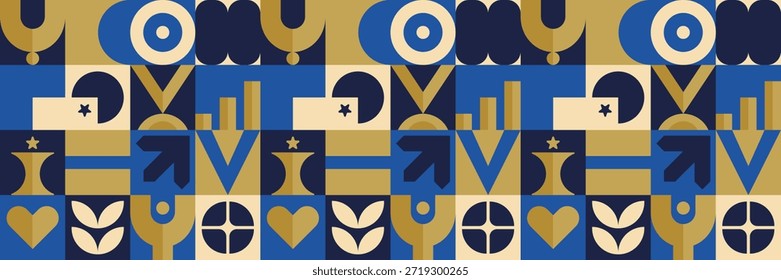 Mosaico de trofeo de trabajo para la celebración de la oficina del día de la apreciación de los empleados. Decoración de oficina para las celebraciones de aniversario de trabajo.