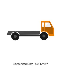 Work truck . Isolated lorry on white background. Delivery vehicle