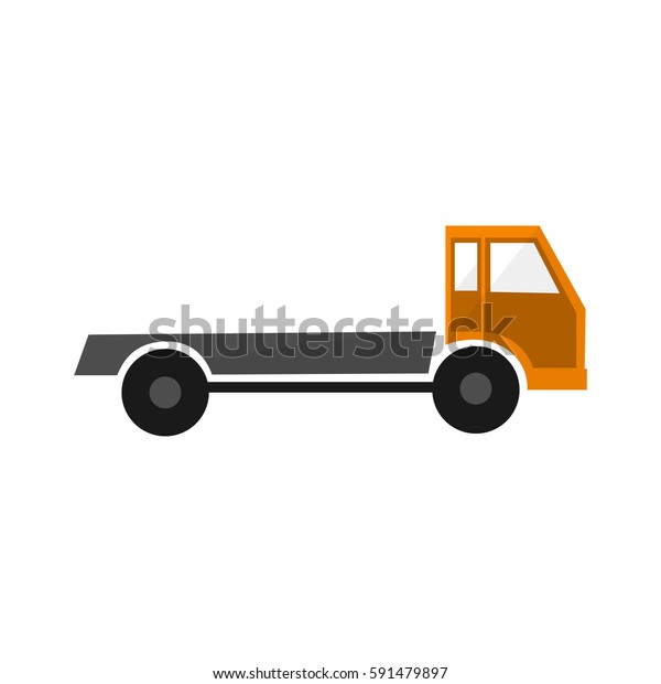 Work truck . Isolated lorry on white background.\
Delivery vehicle