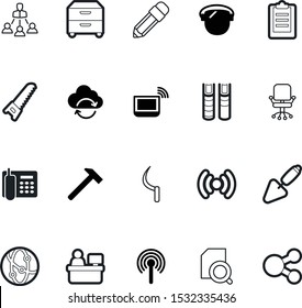 Work Vector Icon Set Such As: Blade, Field, Seat, Male, Coverage, Closeup, Blog, Save, Pattern, Cabinet, Search, Check, Protective, Perfect, Team, Broad, Consultant, Trowel, Box, Mark, Creativity