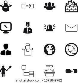 work vector icon set such as: pc, reflection, danger, siren, strips, stethoscope, household, businessman, wall, pattern, transport, housemaid, job, organization, cursor, ambulance, spring, face