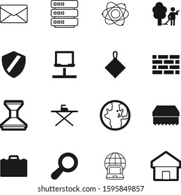 work vector icon set such as: recycling, electric, science, suit, mail, envelope, sorts, secure, emblem, structure, baggage, shield, soap, color, glass, polish, button, brief, dirty, view, letter