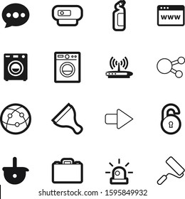 work vector icon set such as: share, glass, material, multimedia, keyhole, people, case, toilet, message, reflection, ladle, unlock, browser, nobody, clothing, 3d, pictogram, router, electronic