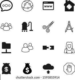 work vector icon set such as: multiple, globe, danger, vacuum, browser, draw, measure, plug, app, domestic, ball, creative, orbit, smart, geometry, hospital, template, cut, clinic, household, file