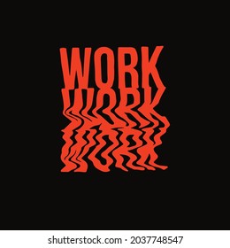 Work Vector Letters Illustration Image Typography Poster