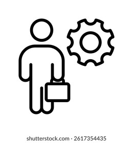 Work Vector outline icon. Eps10 file 