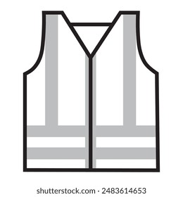 diseño del Vector del icono del chaleco de trabajo. diseño del Vector del icono de la seguridad del trabajo
