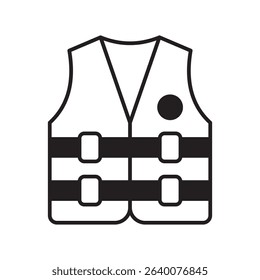 work vest icon with white background vector stock illustration