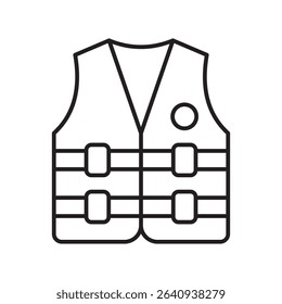 work vest icon with white background vector stock illustration