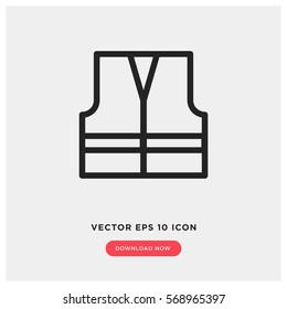 Work vest vector icon