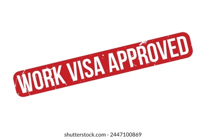 Work Visa Approved rubber grunge stamp seal vector