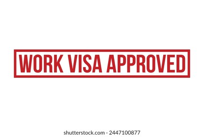 Work Visa Approved Rubber Stamp Seal Vector