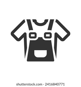 Icono de desgaste de trabajo, gráficos vectoriales