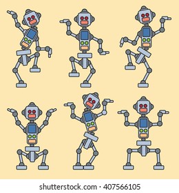 To work well, the robot has to train the joints and gears. Robot kneaded. Robot makes charging. Robot wants to be healthy and strong.