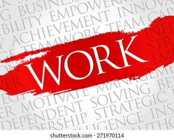 Work word cloud, business concept