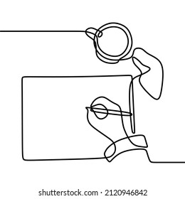 work writing online continuous single line art
