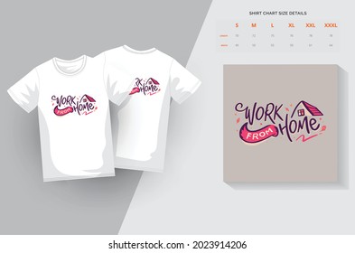 work_from_home_t_shirt_design_3 stylish t-shirt and apparel trendy design. typography, print, vector illustration. Global swatches.