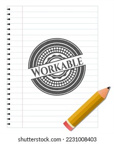 Workable pencil effect. Vector Illustration. Detailed. 