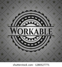 Workable retro style black emblem