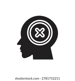 Workaholic Emptyness Filled Icon Vector Illustration