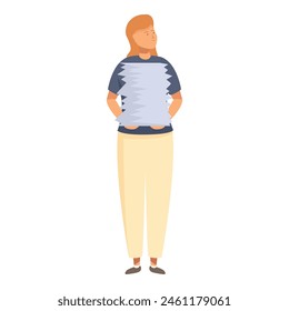 Workaholic female with papers stack icon cartoon vector. Working ideas. Skill career