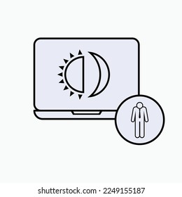 Workaholic icon. Reach Target, Entrepreneur. Chase Deadline, Multitasking. Hard Work Symbol. 
