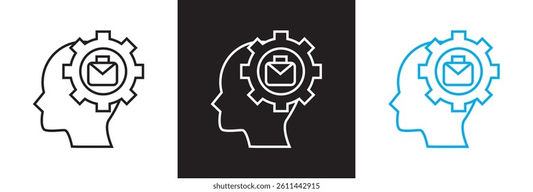 Workaholic  Icons set. Work related icon.  Design for decoration, sticker, icon, etc. Vector illustration. isolated on white and black background. EPS 10