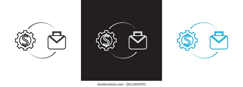 Workaholic  Icons set. Work related icon.  Design for decoration, sticker, icon, etc. Vector illustration. isolated on white and black background. EPS 10