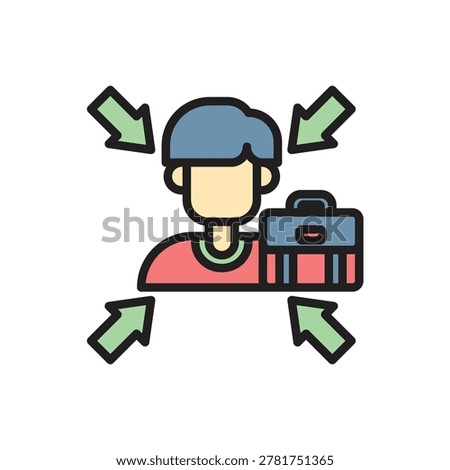 Workaholic Pressure Icon Vector Illustration
