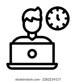 Diseño de iconos de la línea del vector de trabajo