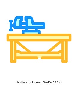 workbench vice clamp garage color icon vector. workbench vice clamp garage sign. isolated symbol illustration